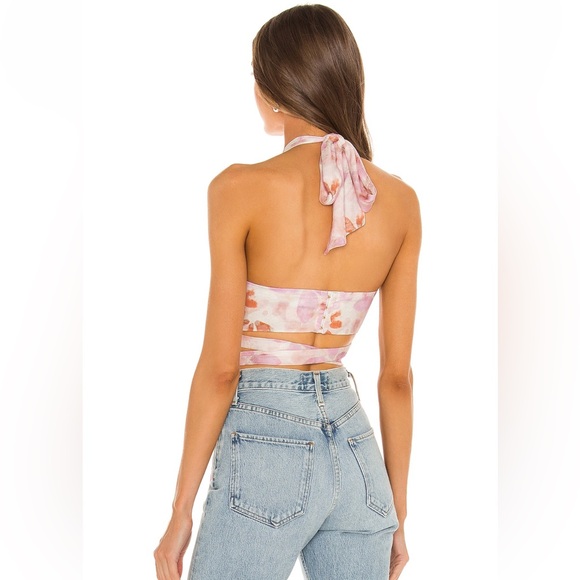 Revolve X House of Harlow 1960 Tammy Top With Watercolor Floral Print - Picture 3 of 7